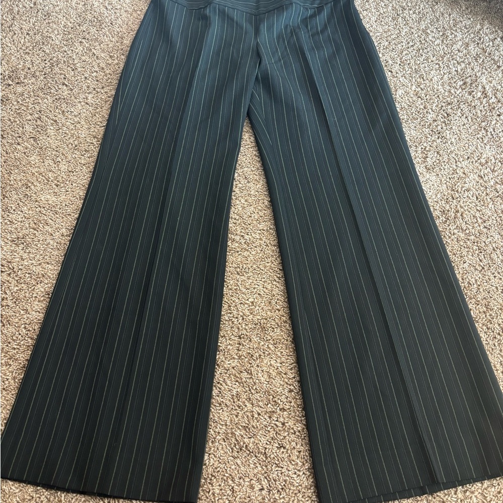 The Limited Black Pinstripe Flare Pants